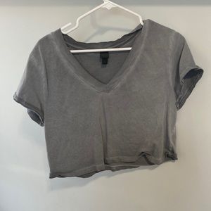 wild fable grey flowy crop top